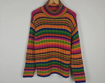 Suéter de punto de lana United Colors Of Benetton VTG Italia M