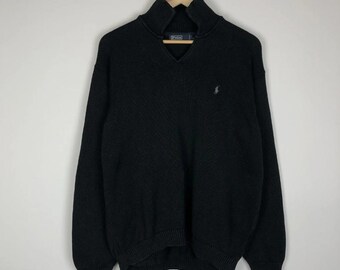 Jersey de punto Polo Ralph Lauren Vintage Negro XL