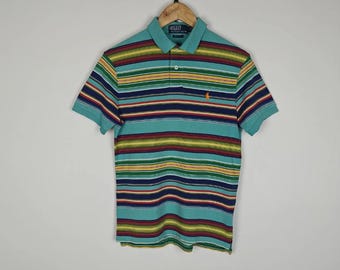 Polo Ralph Lauren VTG Polo T-shirt Randig Slim Fit Storlek S