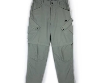 Pantalones cargo Adidas Multipocket Vintage Drill Gris talla 30x32