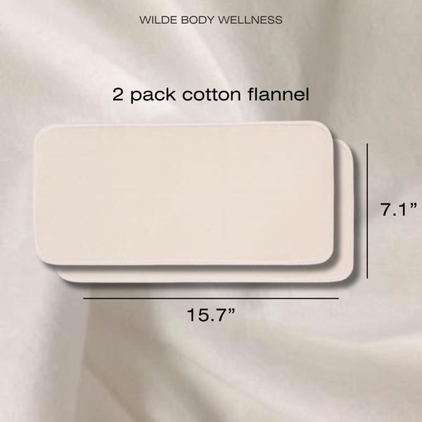 Organic Cotton Flannel 2 pack - Unbleached for use with Castor Oil Packs
