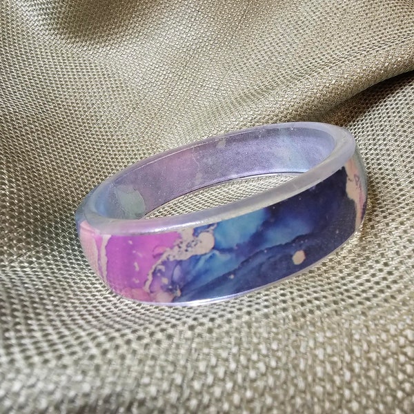 Bangle Bracelet, Resin Jewelry, Fun Accessory, Gift for friend, Playful Jewelry