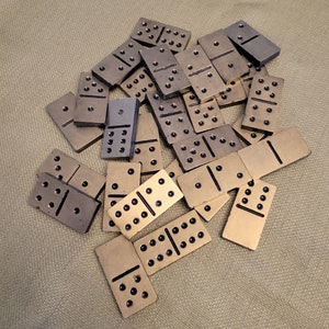 Metallic Gold Dominos - Domino Game, Fun Gift for Friend, Gift for kids, fun game