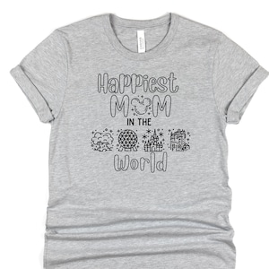Glücklichste Mutter der Welt, Disney-Shirt, Disney Mom-Shirts, Disney-T-Shirts, Unisex Disney-Shirts, Mama-Shirts, Oma-Shirts