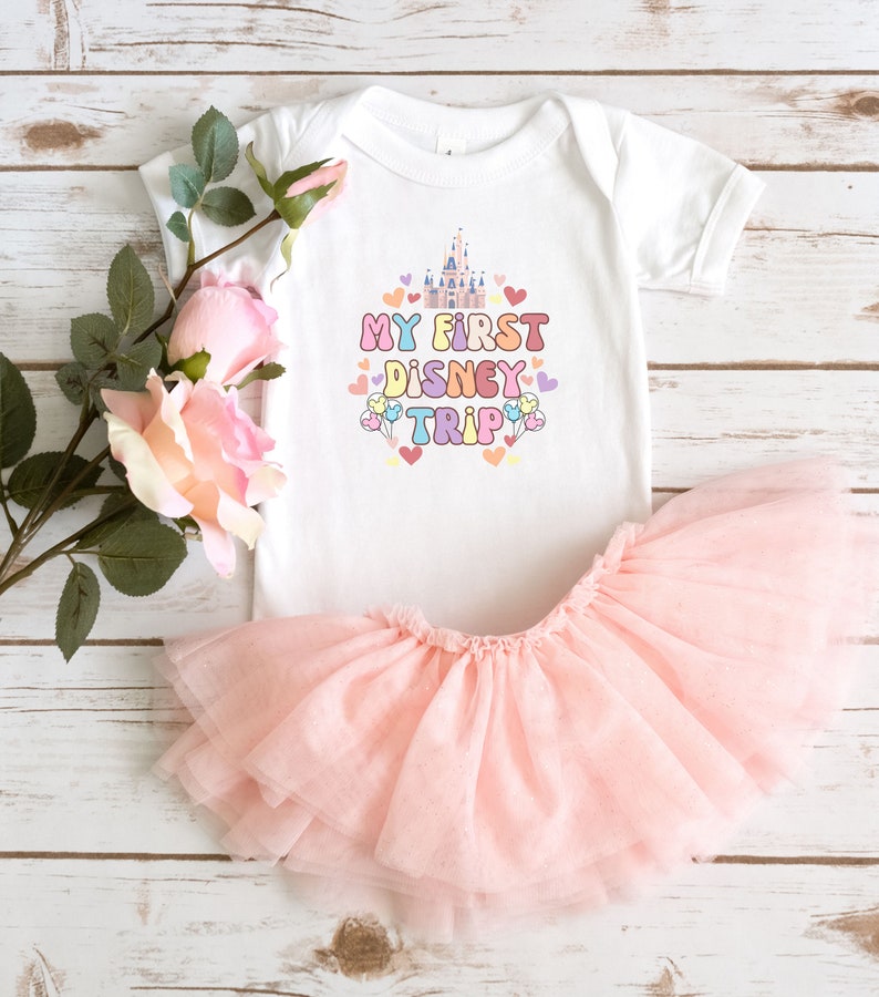 My First Disney Trip Baby Onesie, Disney Baby, Babies First Disney Vacation, Matching Disney