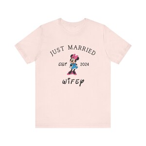 WIFEY Just Married Minnie Tshirt, Just Married, Disney Couples Honeymoon shirt, Wife shirt, Cute Disney Shirt, Newlywed Shirt