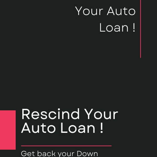 Auto Loan Rescind