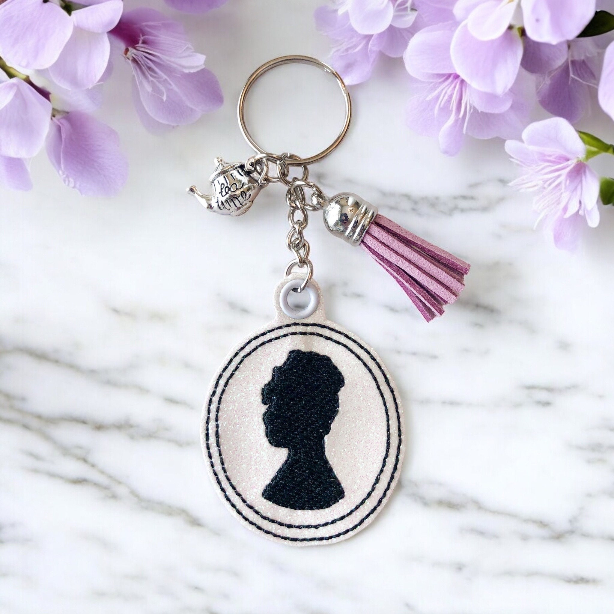 Bridgerton Inspired Embroidered Keychain