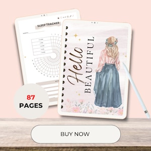 Undatierter Digitaler Planner, GoodNotes Planner, iPad Planer, Tagesplaner, Notability Planner, Android Planner digitaler Tagesplaner minimal