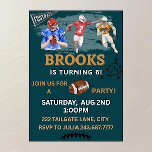 Football Birthday Invitation