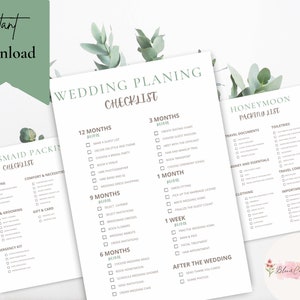 Wedding Planning Checklist, Wedding planning printable, Planning checklist, Wedding Checklists, Wedding Day Checklist