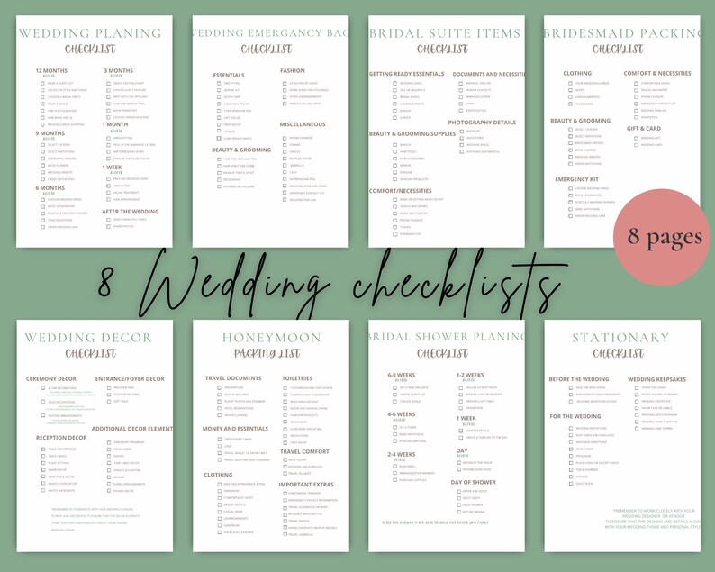 Wedding Planning Checklist, Wedding Planning Printable, Planning ...