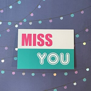Miss You greeting card