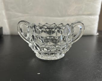Fostoria American Clear Glass Open Sugar Bowl