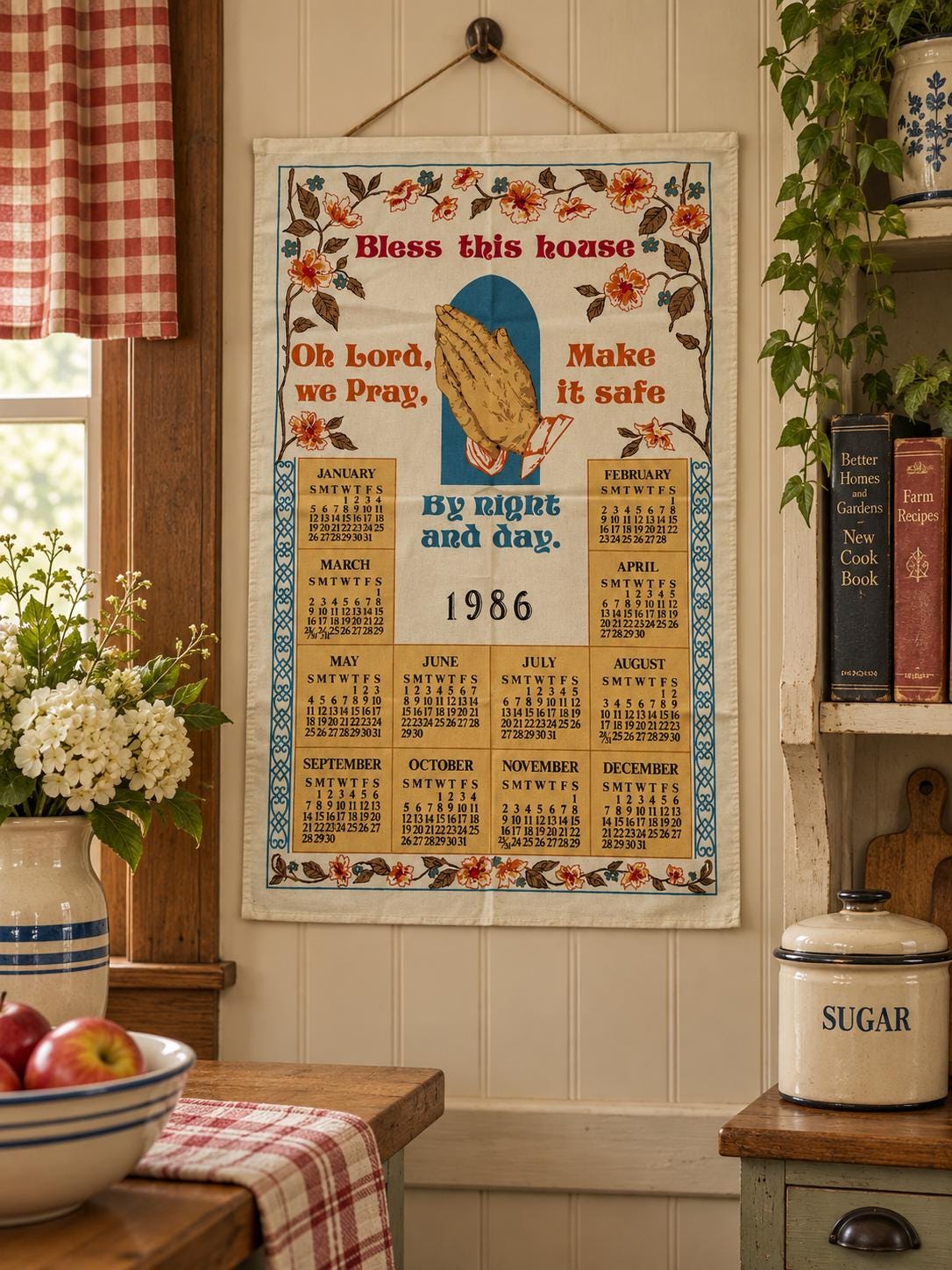 ヴィンテージ H.L. WAGNER & SONS カレンダー看板 1986 Vintage Calendar - Etsy
