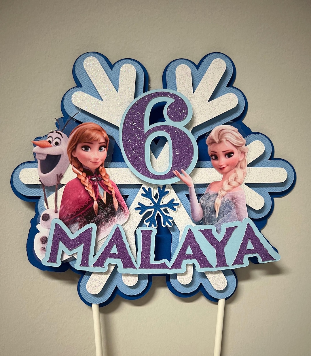 Frozen Elsa And Anna Cake Topper – Party Decoration For Kids' Birthday Celebration