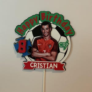 Soccer cake Topper Ronaldo