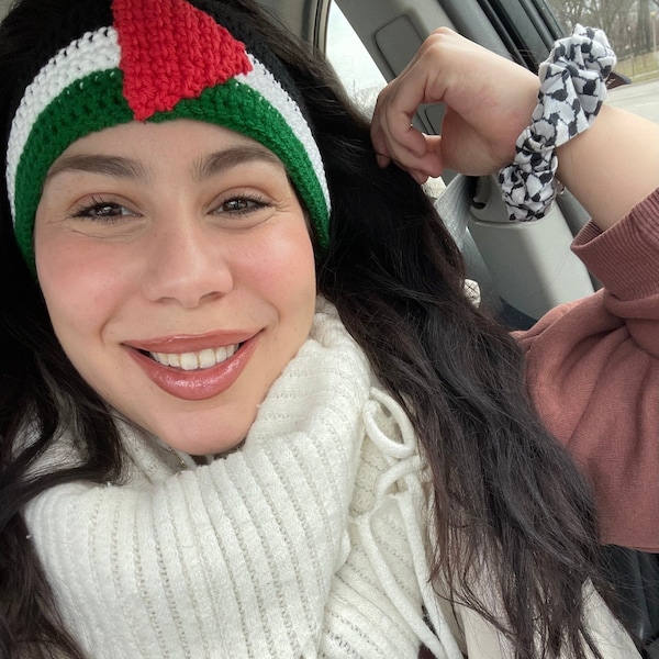 Palestine Flag Headband I Handmade Crochet Headband I Statement Accessory I Trendy Headband