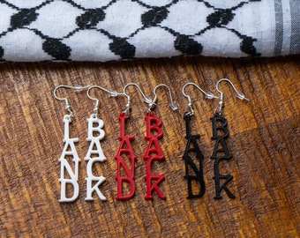 LAND BACK Statement Earrings: Indigenous People Accessory