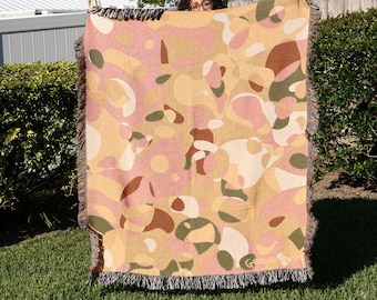 Citrus Jacquard Woven Blanket