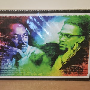 Malcom X und Dr Martin Luther King Jr Leinwanddruck
