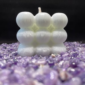 Bubble Cube Candle  /Handmade / Self care / High Vibrational / Holistic / Spiritual