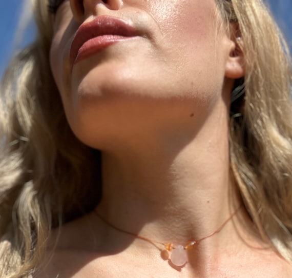 Rose quartz “healing” necklace