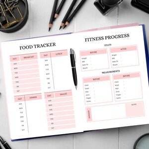 Food Journal, Fitness Planner, Calories Tracker, Fitness Results, Workout planner, Body measurement, Wellness planner, Health planner.