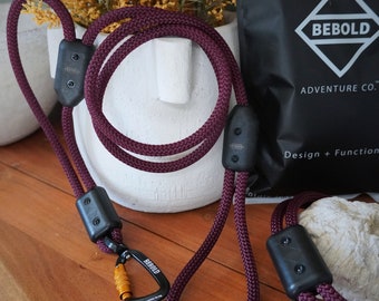 Climbing Rope Dog Leash: Urban Traffic Handle, Auto-Lock Carabiner, USA Made
