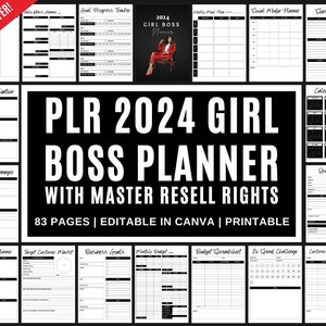 Girl Boss Planner, Planner Template, Planner, PLR , White Label, PLR, eBook, Done For You, Add your own brand and resell, MRR