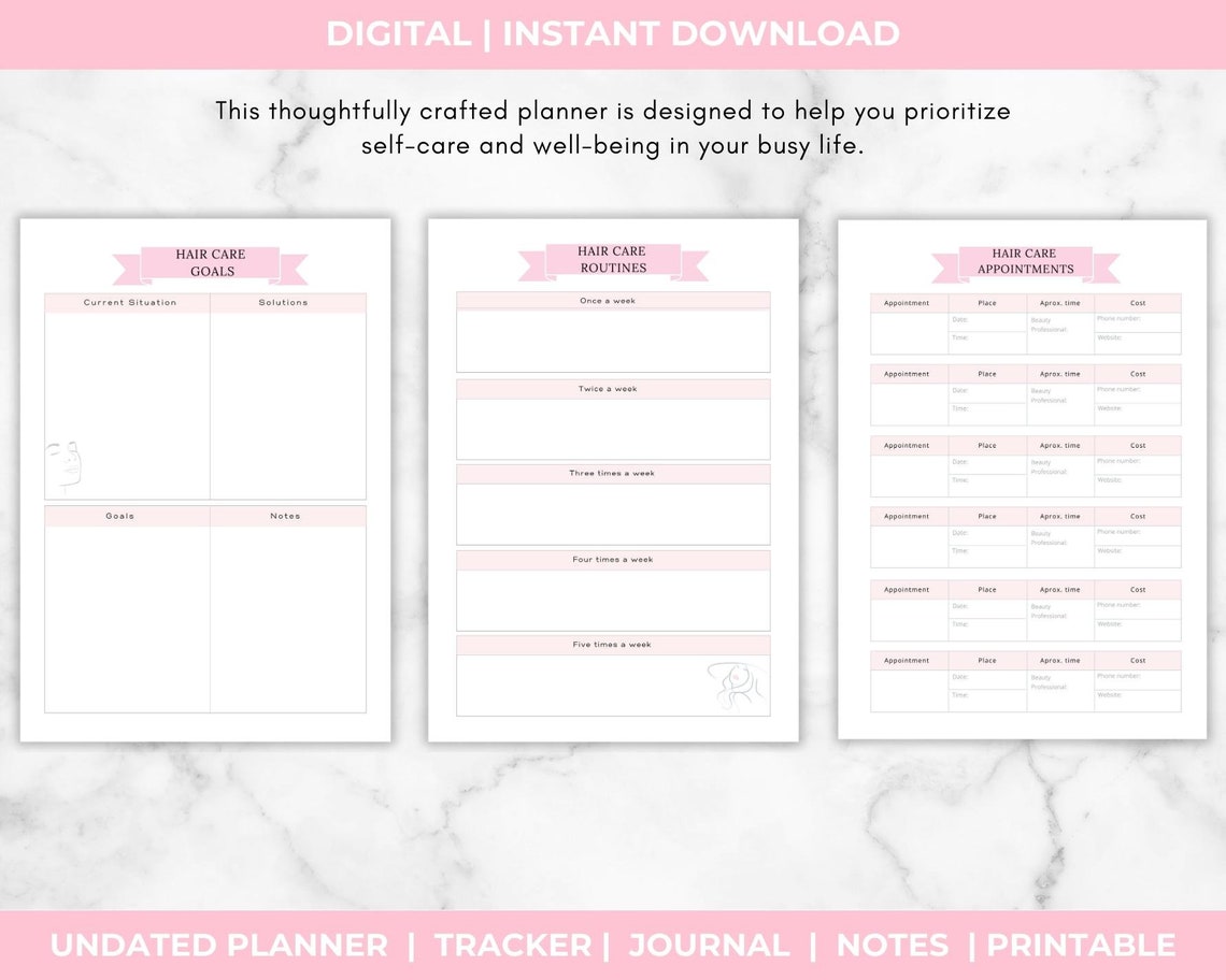Self Care Planner Self Care Checklist Selfcare Journal - Etsy