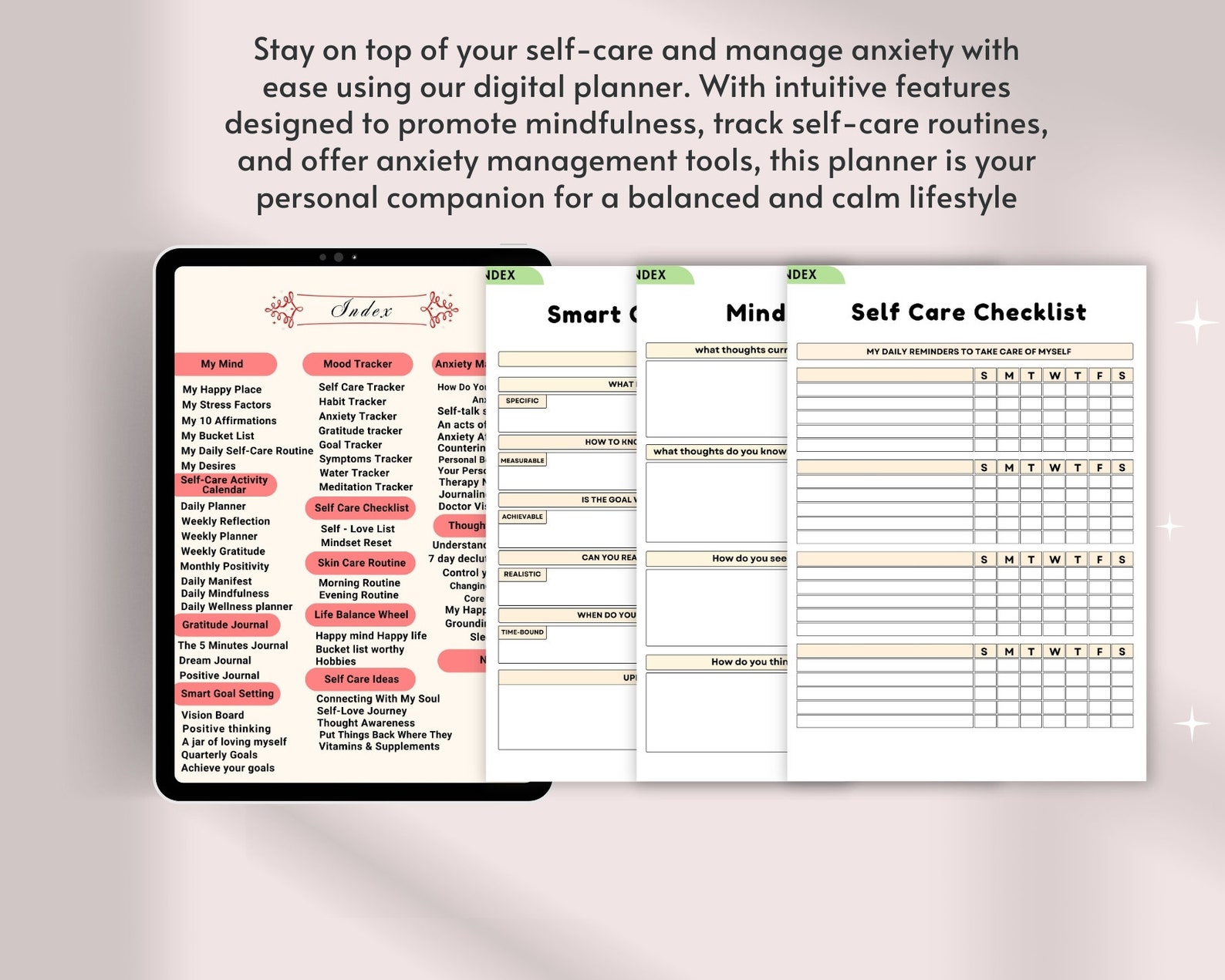 PLR Digital Planner, Plr Self Care & Anxiety Planner, Master Resell ...