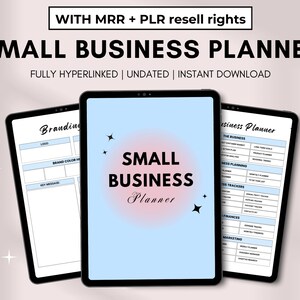 PLR Digital Planner, Small Business Planner, PLR Journal, Master Resell Rights, Plr Digital Products, MRR, dfy plr, Plr Canva Templates