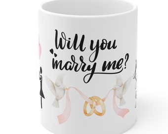 MARRIAGE PROPOSAL MUG, Will You Marry Me Mug, Marry Me Proposal Gifts, Marry Me Proposal Ideas, Engagement Gifts, Engagement Coffee Mugs.