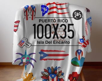 Puerto Rico Throw Blanket | Boricua Pride Home Decor