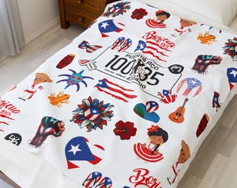 Puerto Rico Throw Blanket | Boricua Pride Home Decor
