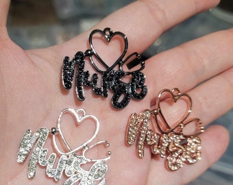 Bling Rhinestone Nurse Tumbler Charms