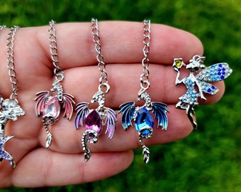 Fantasy Rhinestone Fairy Mermaid Dragon Stanley Charms