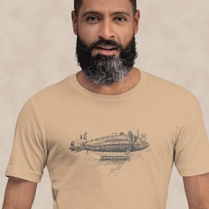 Airship 100% Cotton t-shirt, Vintage Design, Dirigible