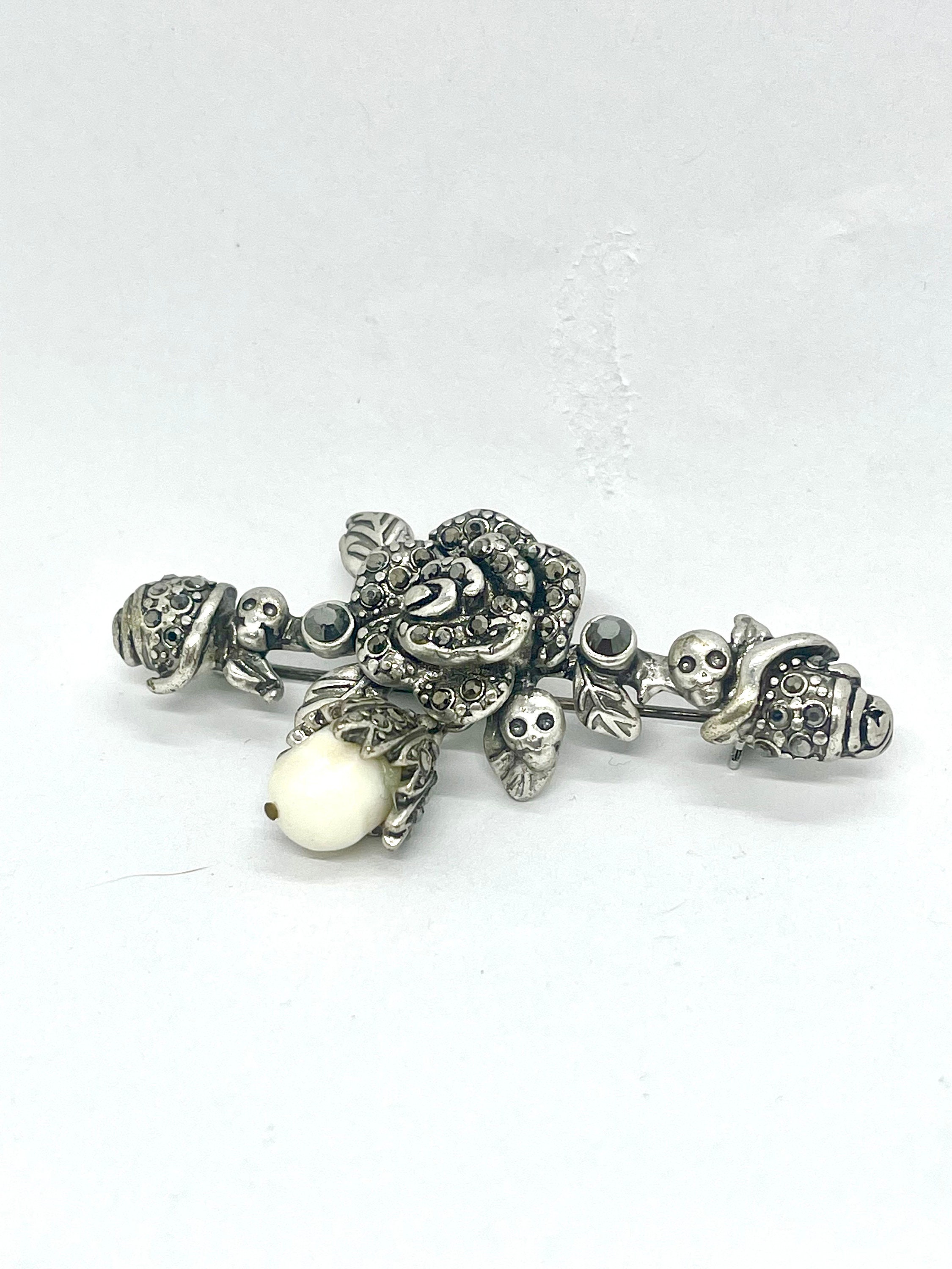 Alexander McQueen Signed Brooch Designer Jewelry Statement Brooch Pin Collectible Fashion Accessory