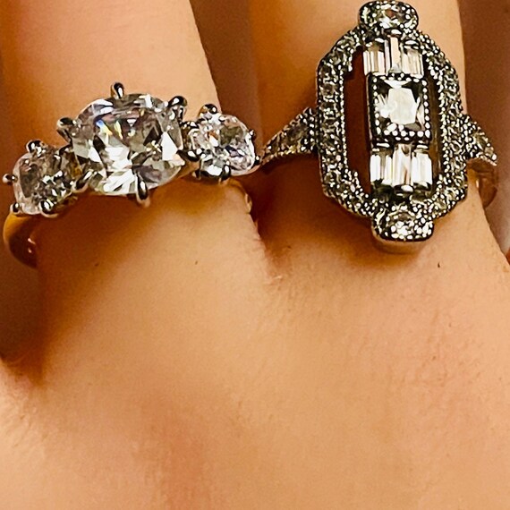 Vintage Sterling Silver Statement Ring: Gothic Pr… - image 2