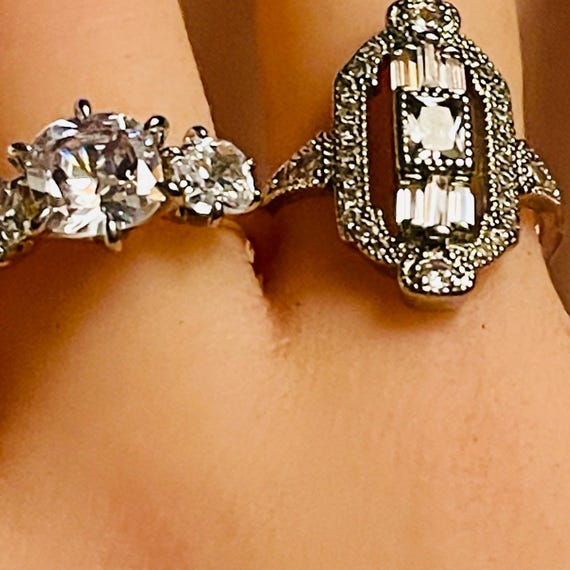 Vintage Sterling Silver Statement Ring: Gothic Pr… - image 1