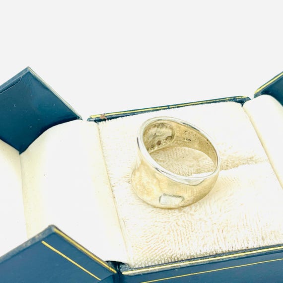 Gothic solid sterling silver wave ring in size 10 - image 10