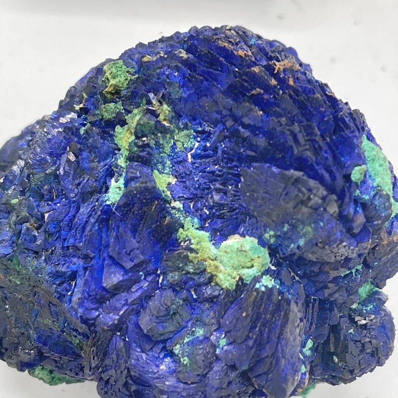 Vintage Azurite Malachite Crystal Rosette – Natural Gemstone Specimen image 10