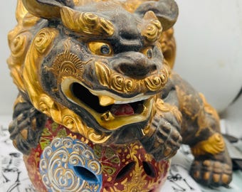 Traditional Okinawa Japan Shisa Shishi Giant Masterpiece Home