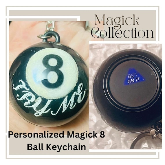 Magic 8 Ball Keychain, Personalized Fortune Teller