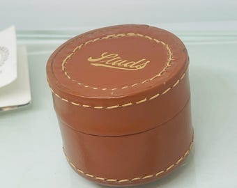 Antique Italian Leather Box: Handmade Vintage Jewelry Keepsake