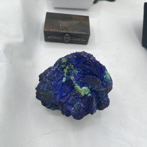 Vintage Azurite Malachite Crystal Rosette – Natural Gemstone Specimen image 9