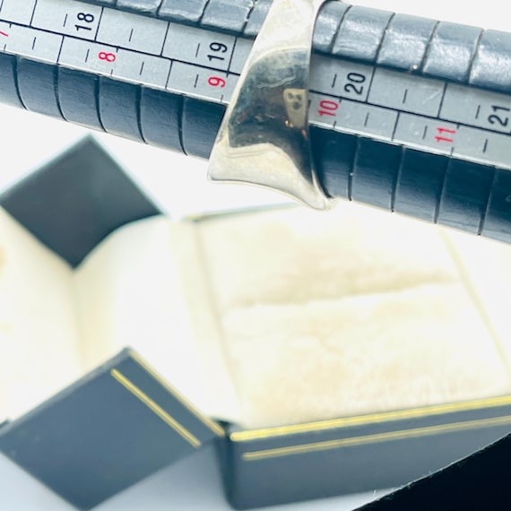 Gothic solid sterling silver wave ring in size 10 - image 8