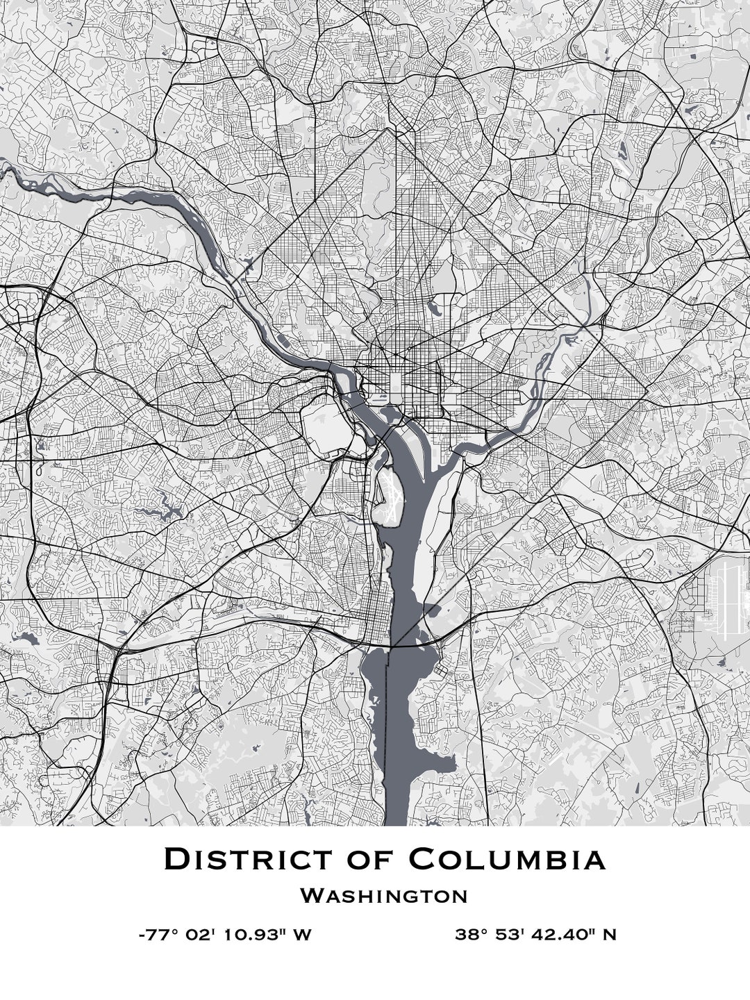 Washington D C Map Custom Ma - Il 1080xN.5181584384 5f1p